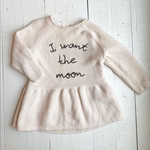 Zara Seed stitch dress with embroidery 9-12 mths